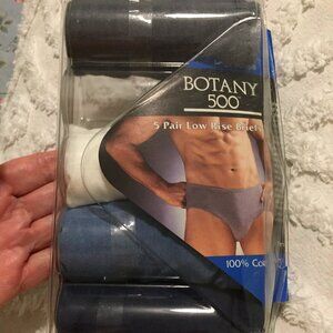 Vintage Botany 500 Cotton Low Rise Briefs Men's Size Large 4 Pack NEW NOS USA